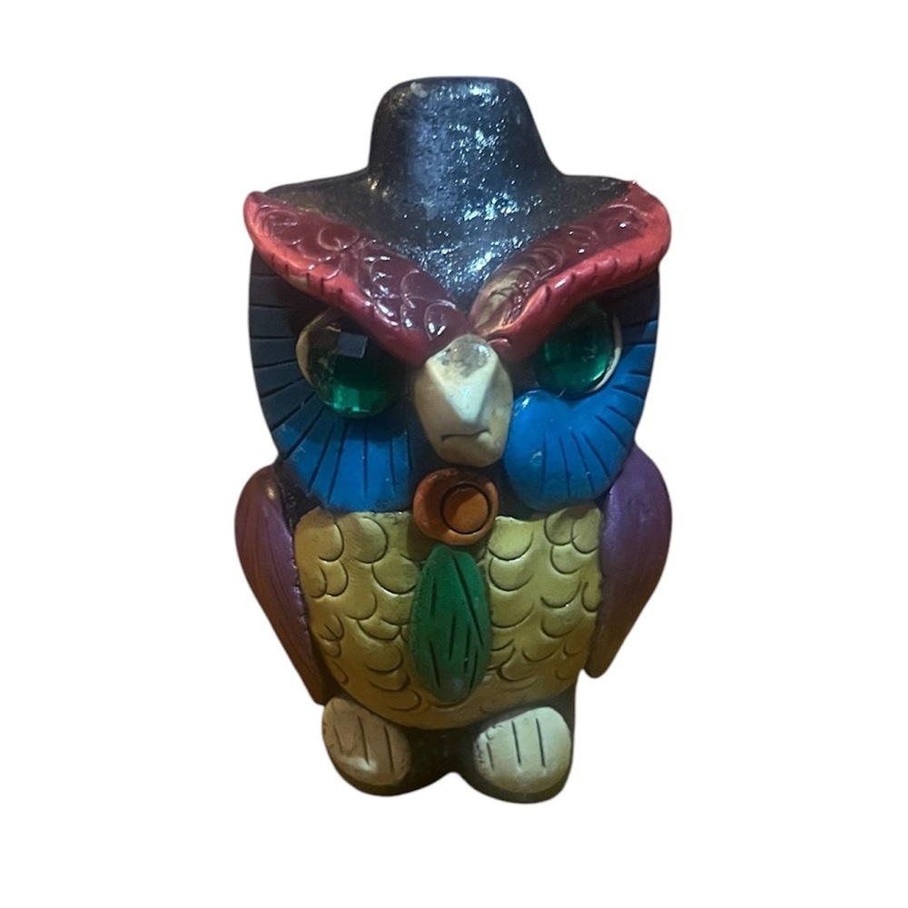 Authentic Mexican Mayan Aztec Death Whistle Handcrafted Owl Sounds Clay L4 W3in